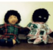 Two dolls she made
